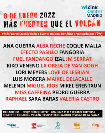 Concierto La Música con La Palma - Más Fuertes que el Volcán en Madrid