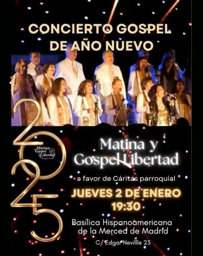 Concierto Concierto de Año Nuevo Matina y Gospel Libertad en Madrid