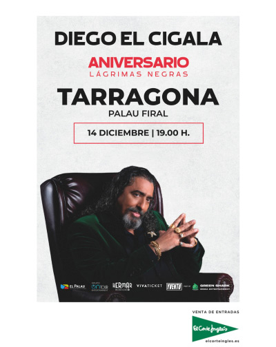 Entradas Diego El Cigala - Aniversario Lágrimas Negras en Tarragona