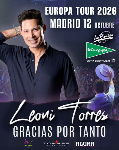 Concierto Leoni Torres - Gracias por tanto 2026 en Alicante/Alacant