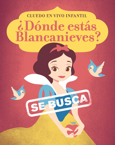 Entradas Cluedo en vivo infantil ¿Dónde estás Blancanieves? en Madrid