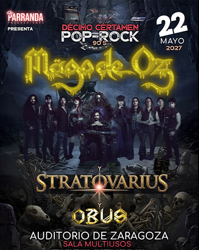Concierto Mägo de Oz, Stratovarius, Obús - Decimo Certamen Pop-Rock en Zaragoza