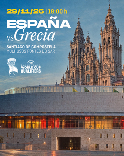 Entradas España vs Grecia. Partido Selección Masculina de Baloncesto en A Coruña